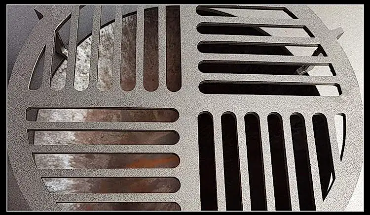 GN-BBQ-210 Corten Steel BBQ Grill with Detachable Base-Laser Cutting Movable Grill Grate