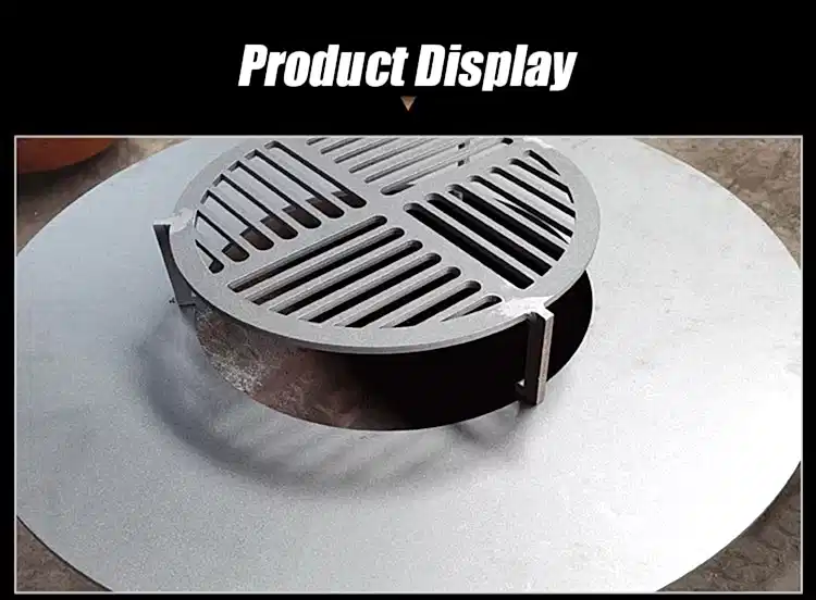 GN-BBQ-210 Corten Steel BBQ Grill with Detachable Base-Optional Movable Grill Grate