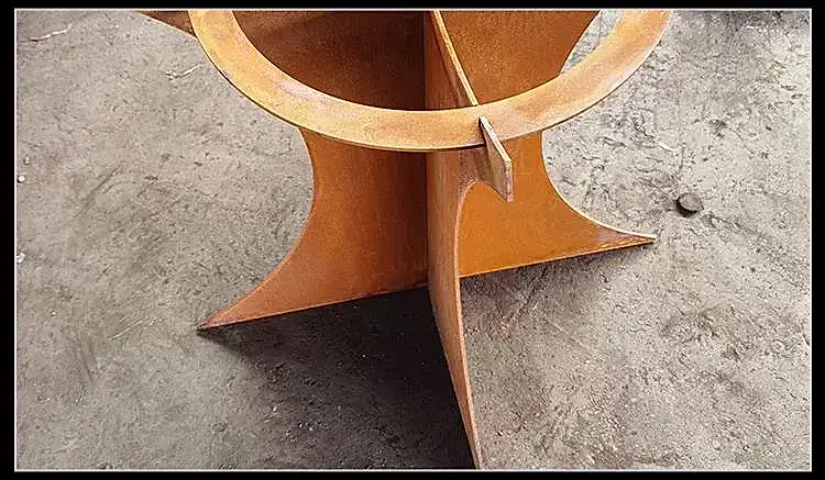 GN-BBQ-210 Corten Steel BBQ Grill with Detachable Base-Easy Assembled Base