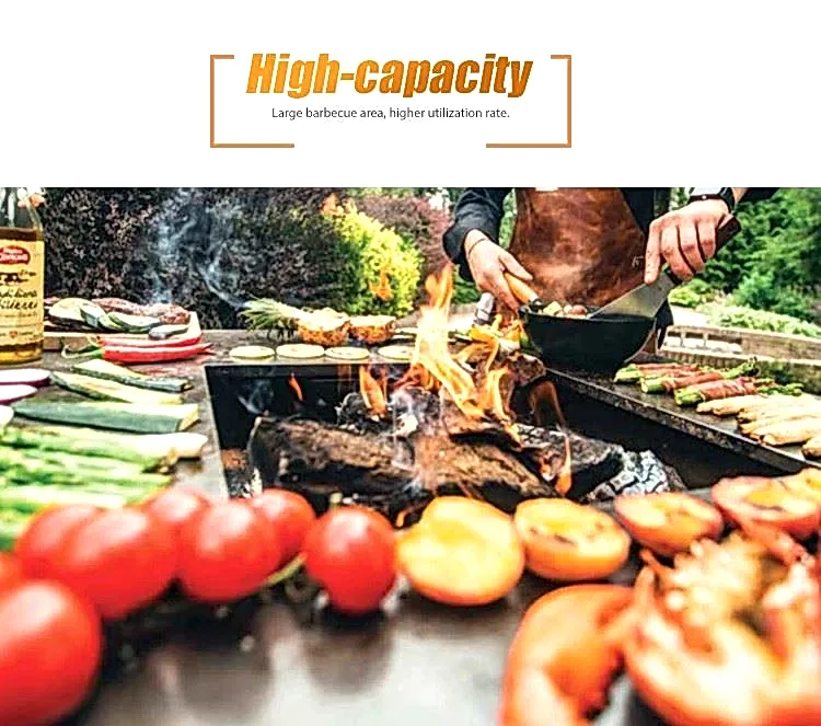 GN-BBQ-222 Corten Barbecue Grill with Trapezoid Base-large bbq cooktop plate GN-BBQ-222 Corten Barbecue Grill with Trapezoid Base-large bbq cooktop plate