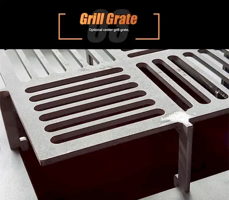 GN-BBQ-222 Corten Barbecue Grill with Trapezoid Base-movable grill grate GN-BBQ-222 Corten Barbecue Grill with Trapezoid Base-movable grill grate