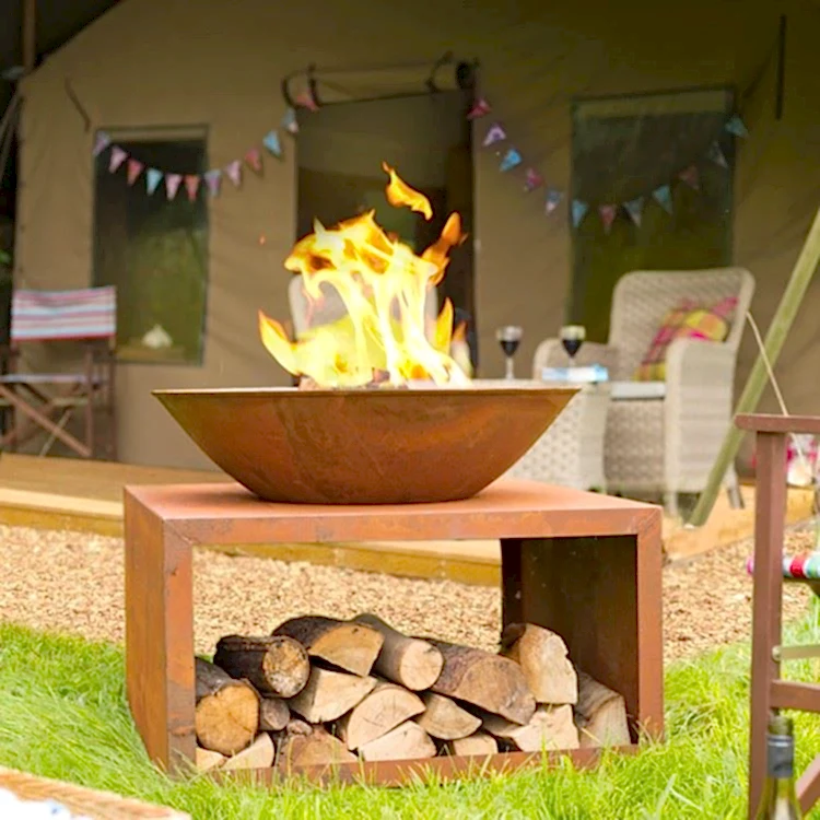 Corten Steel Low Smoke Fire Pit GN-FP-304 (5)