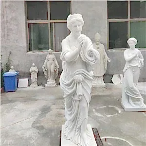 Özel El Oyması Zarif Kadın Mermer Büst Heykeli