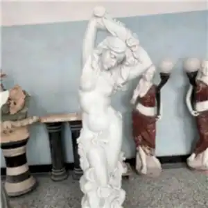 Saf Beyaz Mermer Kadın Vücut Heykeli