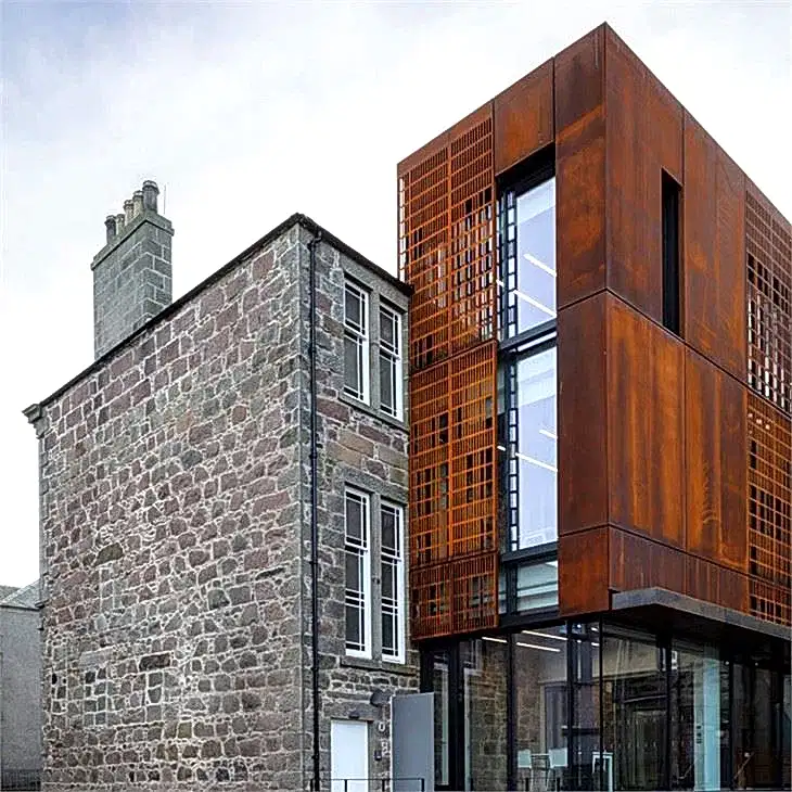 Dış dekoratif metal duvar paneli korden çelik perde duvarı