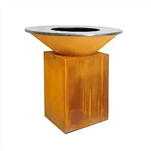 Yanan Pust Korden Çelik Şömine Barbekü