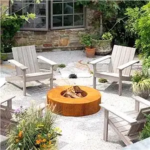 Corten Çelik Yuvarlak Ateş Çukuru Gn-FP -303