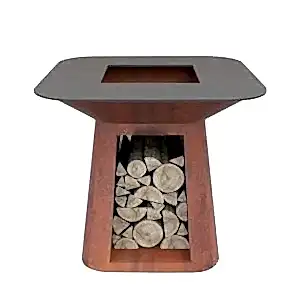 GN-BBQ -222 Corten Barbekü ızgarası trapezoid taban
