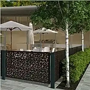 Pas korden çelik ızgara metal bahçe çit