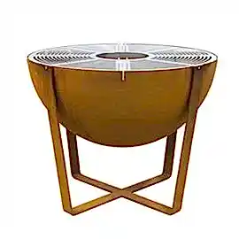 Barbekü Izgara Ahşap ve Kömür Yakıt Korden Çelik Ateş Çukuru Barbekü Izgara