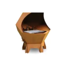 Açık Ev Barbekü Izgara Brülör Ateş Çukuru Brülör Barbekü Corten Çelik Izgara