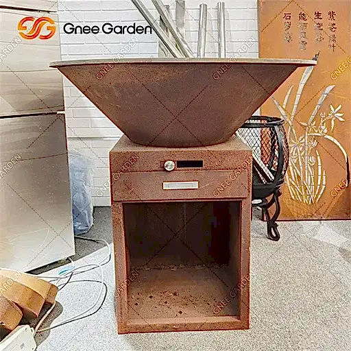 corten steel barbecue