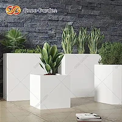 Küp galvanizli çelik saksı