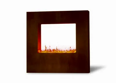 Paslanmış açık hava odun büyük depolama